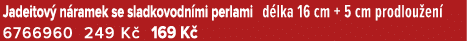 Jadeitov n ramek se sladkovodn mi perlami d lka 16 cm + 5 cm prodlou en  6766960 249 K  169 K 