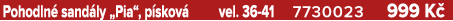 Pohodln sand ly „Pia“, p skov  vel. 36 41 7730023 999 K 